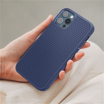 Funda iPhone 12 Pro Max Spigen Tecnología Cushion Liquid Air - Azul Oscuro  - Fundas y carcasas para teléfono móvil - Los mejores precios