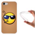 WoowCase - Funda Gel Flexible [ iPhone 7 ] Emoticono Emoji Boss Carcasa Case Silicona TPU Suave