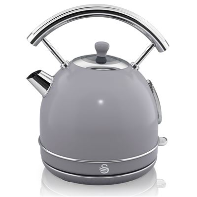 Hervidor Agua Eléctrico Swan Sk14630grn Retro 1 8 L Inox Sin Bpa Inalámbrico Gris