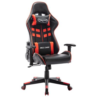 Silla Gaming De Cuero Sintético Vidaxl Negro Y Rojo