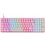 Teclado Mecánico RGB Mars Gaming MKULTRA Rosa, Compacto 96%, Switch Rojo, Español