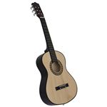 Guitarra clásica niños y principiantes vidaXL madera de tilo 1/2 34"" 0,84 kg Negro