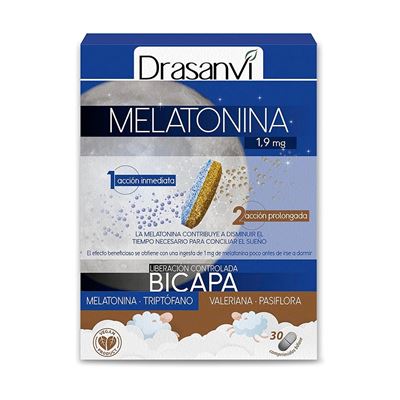 Drasanvi - Melatonina Bicapa Retard 30 X 1,9 Mg - Facilita La Conciliación De Sueño