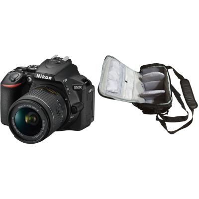 Nikon Negro Cámara Digital Réflex D5600 24,2Mp + Af-P Dx 18-55Mm G Vr + Bolso