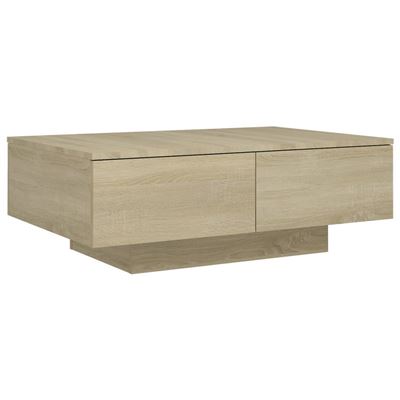 Vidaxl Mesa De Centro Roble Sonoma 90X60x31 Cm Aglomerado