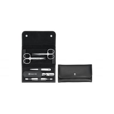 Zwilling Estuche De Manicura De Piel Negro, 5 Pzs