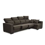 Sofá Chaise Longue 4 plazas lytir derecha tanuk 273x145 con respaldo reclinable asientos extensibles sistema limpie