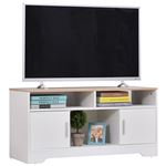 Armario para tv Homcom blanco 105x40x52 cm tablero de partículas