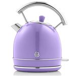 Hervidor Agua Eléctrico SWAN SK14630PURN Retro 1 8 L inox sin BPA Inalámbrico Morado