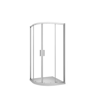 Mampara de ducha Semicirular con Puertas Correderas 80x80x185cm