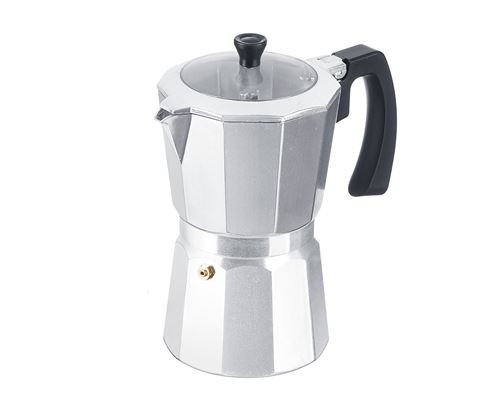 Dam Cafetera De Aluminio Con Tapa Transparente Y Capacidad Para 12 Tazas.