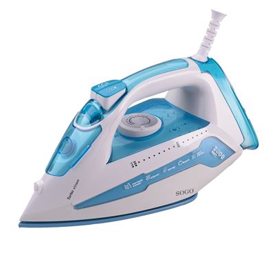 Plancha De Vapor Cerámica Sogo 2800w - Gran Potencia, Auto-lavado, Blanco