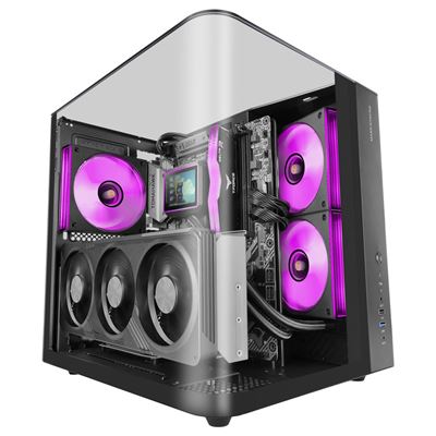 Mars Gaming Negro Caja Gaming Atx Mc-Infiniolite Cristal Templado Superior De Cristal Doble Cámara
