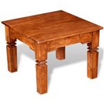 Mesa de centro vidaXL, de madera maciza 60x60x45 cm