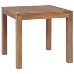 Mesa de comedor vidaXL, madera teca maciza acabado natural 82x80x76 cm