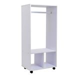 Armario ropero Homcom blanco 60x40x128 cm tablero de partículas