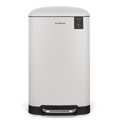Papelera De Cocina Con Pedal De Acero Inoxidable Les Collectors Nº 728 30l Blanco