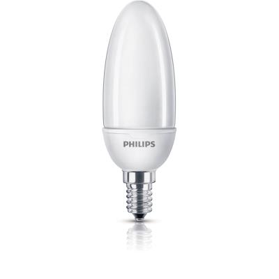 Lámpara / Bombilla fluorescente Philips Softone Bombilla de vela de bajo consumo 8710163405261