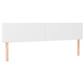 Cabeceros 2 unidades de cuero sintético vidaXL blanco 80x5x78/88cm 8,6Kg - 1