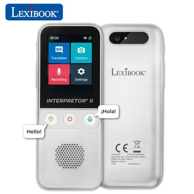 Traductor Vocal Con Cámara Instantáneo De Inteligencia Artificial 137 Idiomas - Interpretor® Lexibook