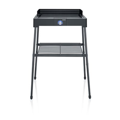 Barbacoa De Pie Con Parrilla Severin Pg 8568 Acero Inoxidable Con Cortavientos 2200w