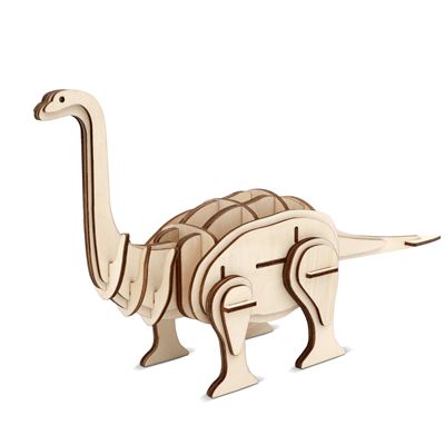 Puzzle 3d Madera Brontosaurio 41 Piezas. 34,2x9,2x18,2 Cm. Dam Beige