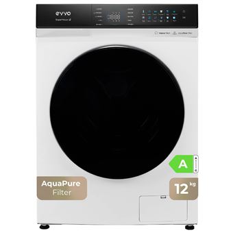 Lavadora de carga frontal EVVO Supernova 12KG/1400RPM Blanco A - 1