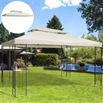 Techo reemplazo para carpa Outsunny crema 300x400 cm