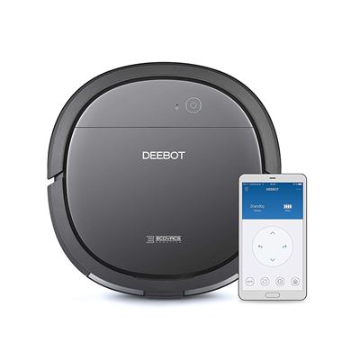 Robot aspirador ultra-delgado Ecovacs Deebot Ozmo Slim10, tanque de fregado negro