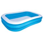 Piscina Bestway, inflable 54006 azúl y blanca 262 x 175 x 51 cm