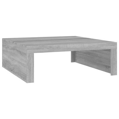 Vidaxl Gris Mesa De Centro Madera Contrachapada Sonoma 100X100x35cm 23,8Kg