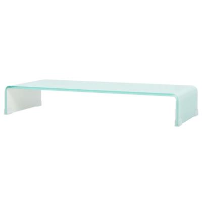 Soporte para TV/Elevador monitor cristal Blanco 80x30x13 cm