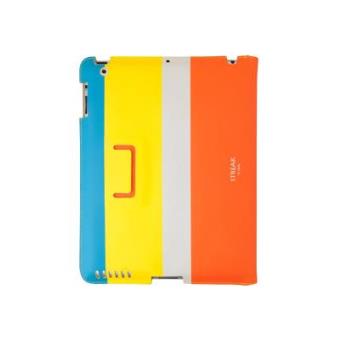 Funda Soporte para iPad 3/4ª Generación (Retina) Uniq Streak Whimsy Turquesa/Amarillo/Coral