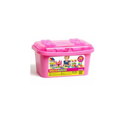 Cubeta Con 35 Bloques Rosa
