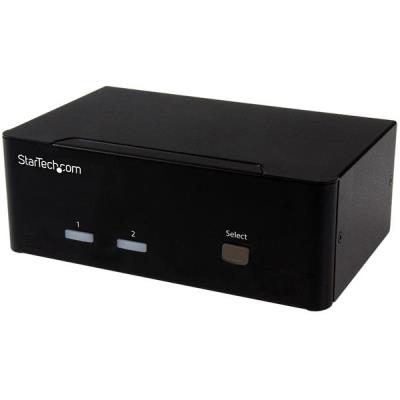 Startech .Com Conmutador Kvm De 2 Puertos Con Vga Doble Y Concentrador Usb 2.0 De 2 Puertos
