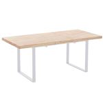 Mesa de comedor DueHome Natural Roble salvaje - Blanco