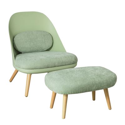 Sillón con Taburete Reposapiés con Patas de Haya SoBuy FST63-GR, Sillones,  Los mejores precios