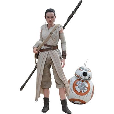 Hot Toys Set 2 Figuras Star Wars, Rey & Bb-8, 28 Y 11 Cm