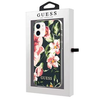 Carcasa COOL para iPhone 12 mini Licencia Guess Flores Negro - 1