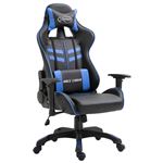 Silla de gaming de cuero sintético azul