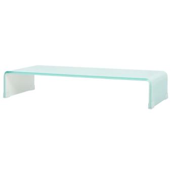 Soporte para TV/Elevador monitor cristal Blanco 70x30x13 cm - Mueble