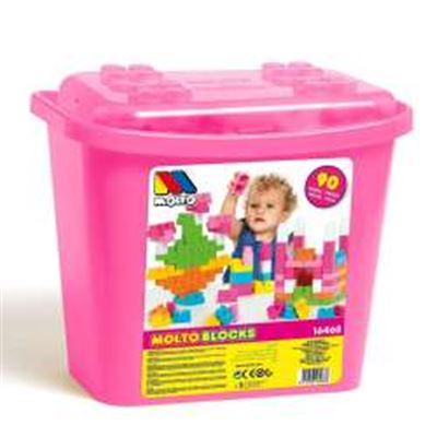 Cubeta Con 90 Bloques Rosa