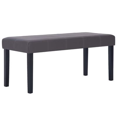 Vidaxl Gris Banco De Cuero Sintético 106 Cm