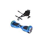 Hoverboard HQWheel 6,5" Azul+ Bluetooth+ Kart Negro