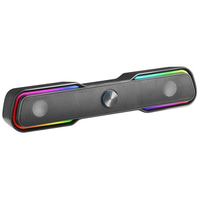 Mars Gaming Negro Barra De Sonido Rgb Msbx Bluethooth 5.0+Jack 3.5, Sonido Dsp 10W