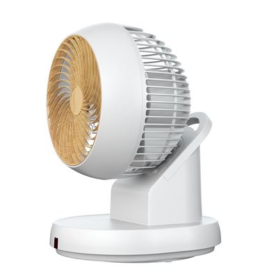 Ventilador De Sobremesa Fabrilamp Urbel Oscilante Y Regulable Con Mando A Distancia 30w Motor Ac 4 Velocidades Blanco Y Haya