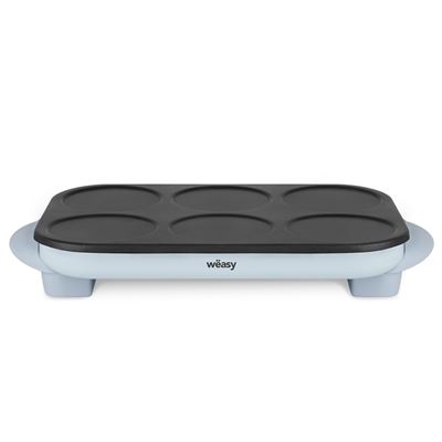 Crepera Eléctrica Goo60 Weasy 6 Mini Pancakes Antiadherente 1500W Celeste
