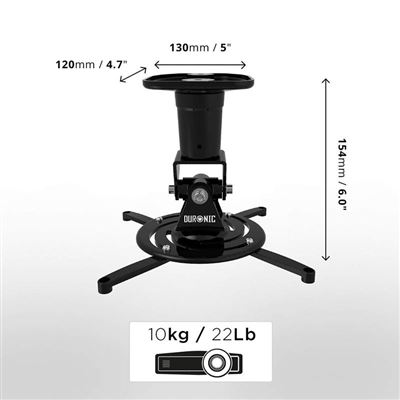 Duronic PB01XB Soporte para Proyector Techo/Pared Máx 10kg