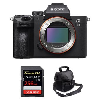 Cámara EVIL Sony Alpha 7 III Cuerpo + SanDisk 256GB Extreme PRO UHS-I SDXC 170 MB/s + Bolsa + PDF 20 técnicas para mejorar fotos - 1