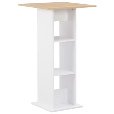 Vidaxl Blanco Mesa De Bar Color 60X60x110 Cm